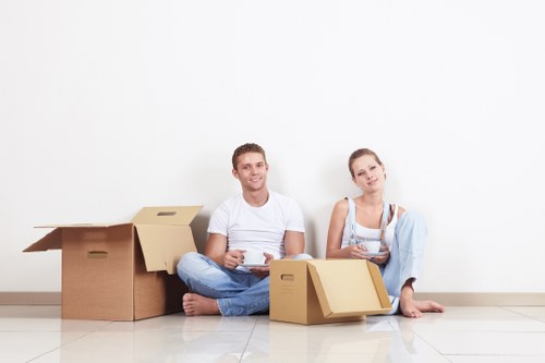 Careful packing materials used for apartment removals in West Drayton
